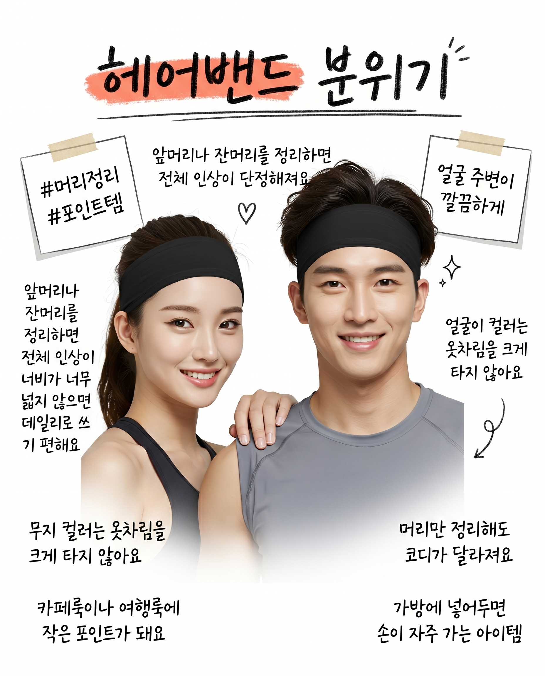 [정품] 핵폭신 1+1 스포츠 헤어밴드 퍼포먼스를 부탁해