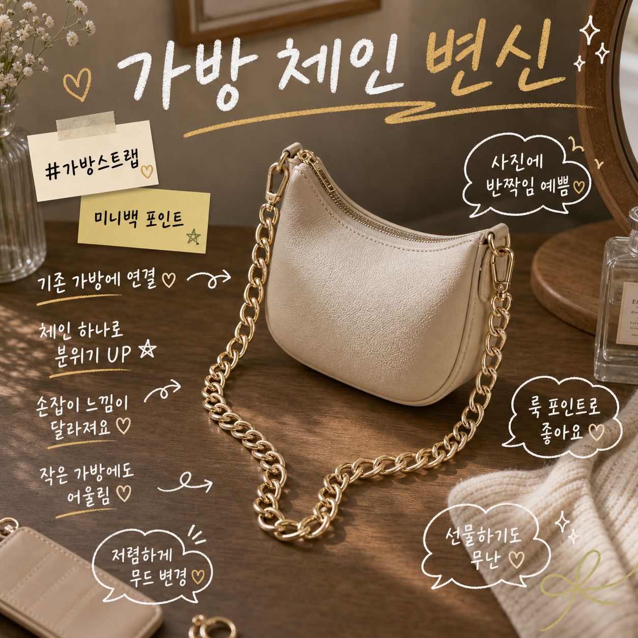 탐나 자수 에코백 크로스 일본가방 스트랩 미니백