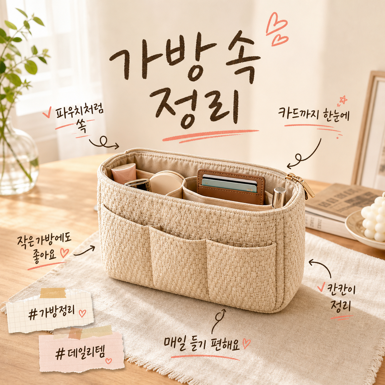여행용 메쉬 수납 파우치 3종 세트 이중포켓 사우나 헬스장 세면백