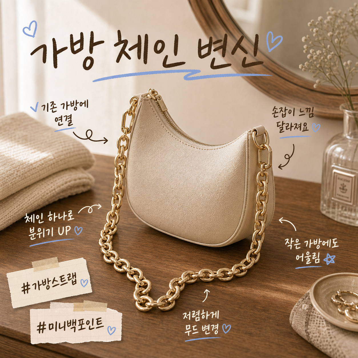 제이파인 체인줄 가방줄 리폼 스트랩 모든가방 호환가능