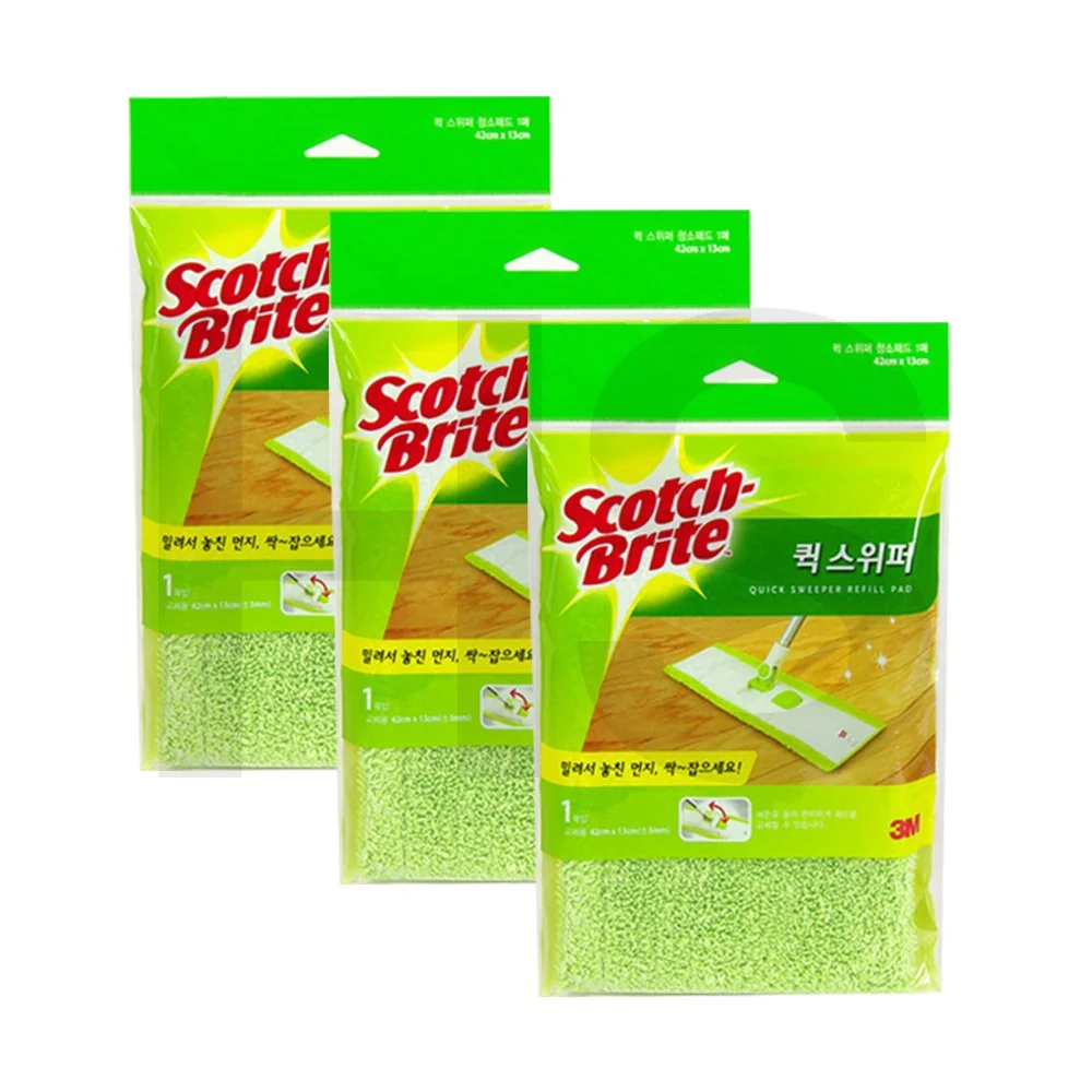 3M 바닥청소용 퀵스위퍼 막대걸레 극세사 청소포 리필 1매 상품 이미지