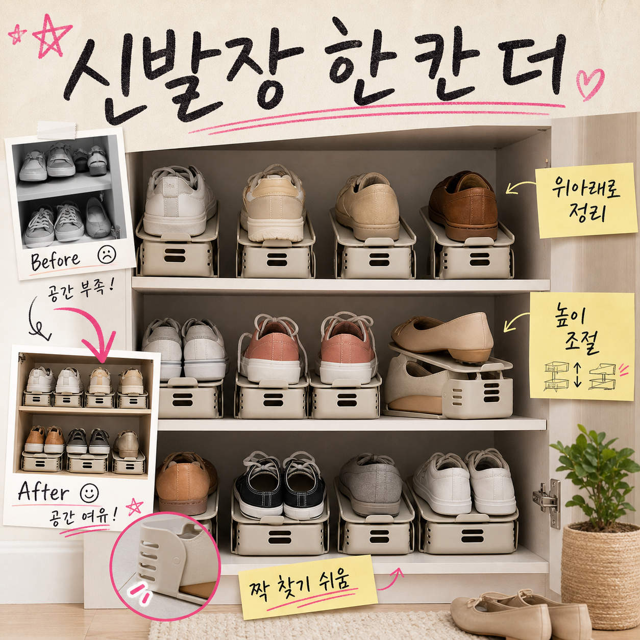 찐노마진몰 신발 실내화 수납장 정리함 보관함 거치대