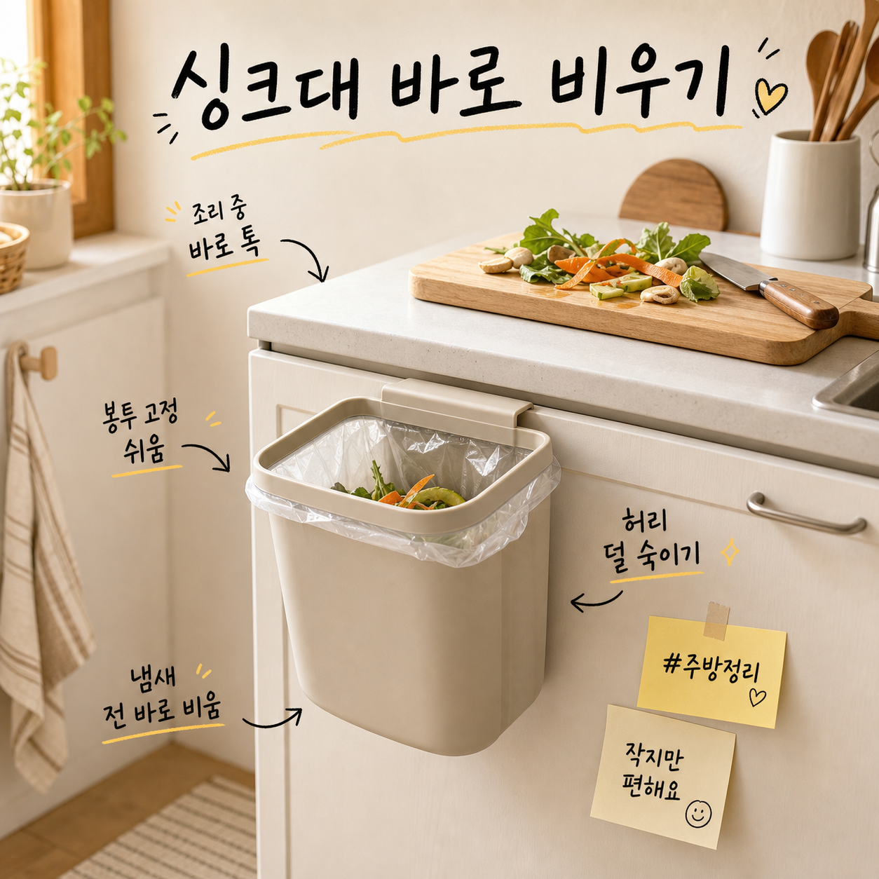 루시아이 아노드 걸이형 스틸 슬라이딩 쓰레기통 2sizes